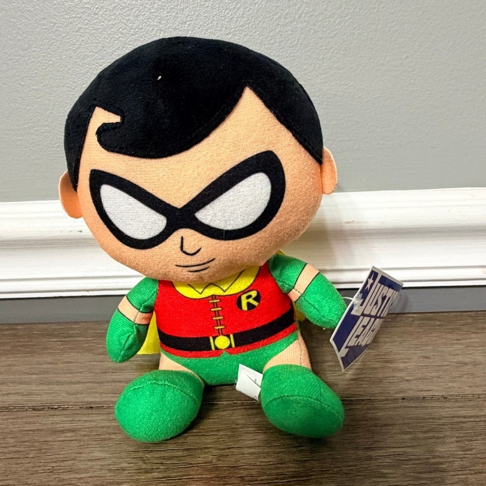 DC Comics Justice League Robin Plush Stuffed Toy‎ Superhero Boy Wonder NWT